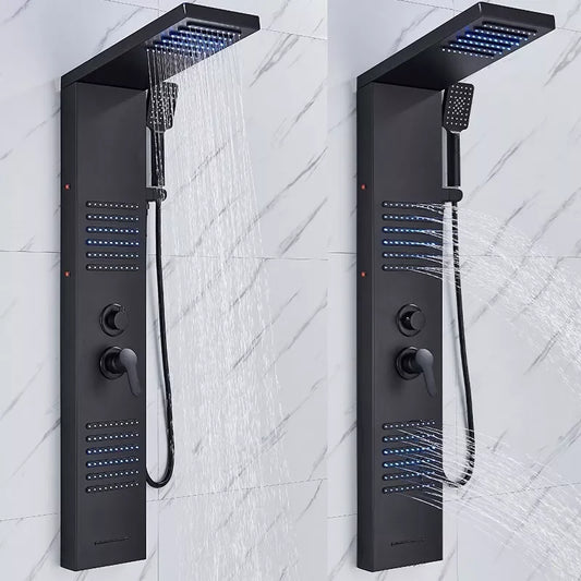Matte Black LED Shower Panel