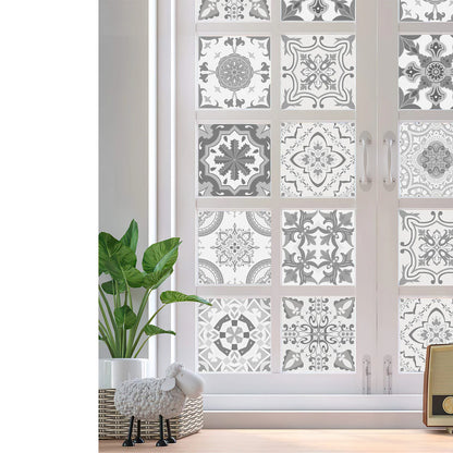Retro Pattern Glossy Self-adhesive Tile Stickers