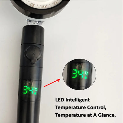 LED Digital Temperature Display Shower Head