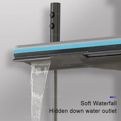 Digital Smart Grey Shower Set