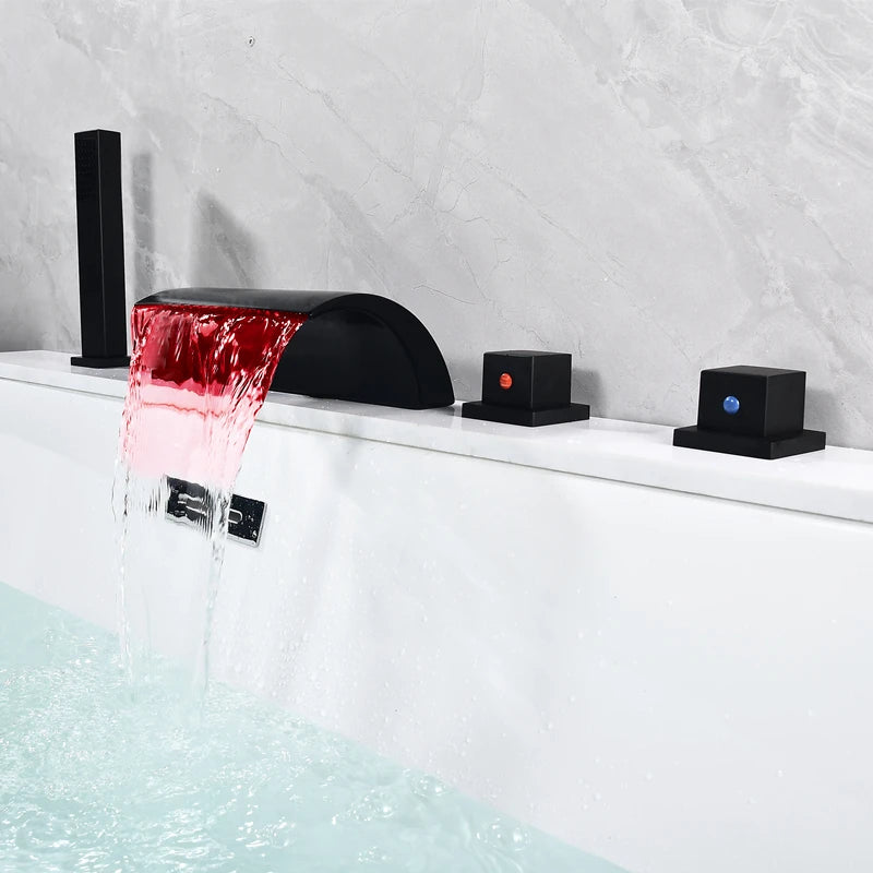 LED Waterfall  Bathtub Faucet