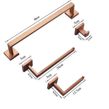 Bathroom Rose Gold Hardware Set Stainless Steel