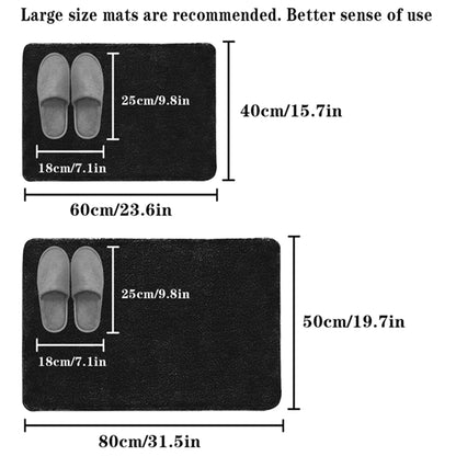 Bathroom anti slip floor flannel mat