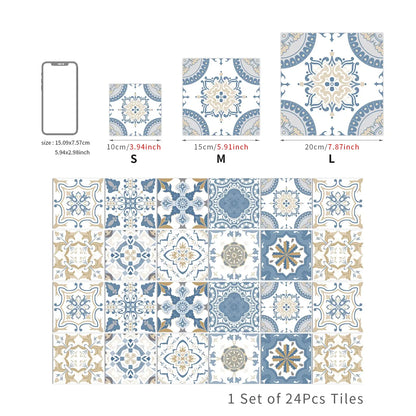 Light Color Tiles Wall Stickers  Waterproof Self-adhesive