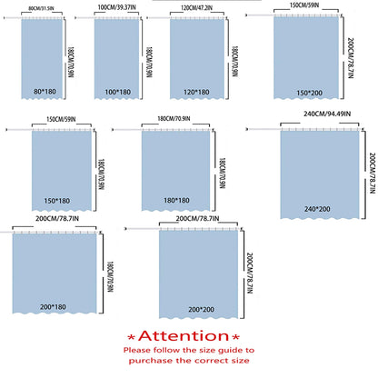 Japanese landscape pattern polyester material shower curtain waterproof