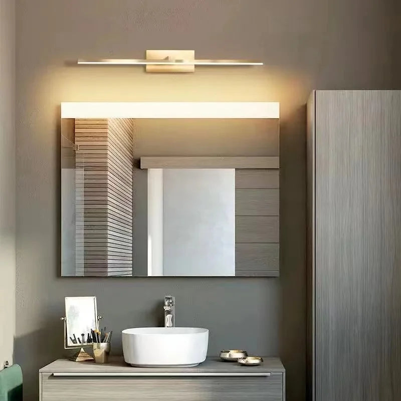 Mirror Headlight led Bathroom Cabinet