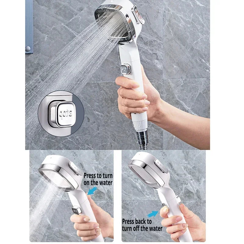 High Pressure Shower Head Water Saving with waterfilter