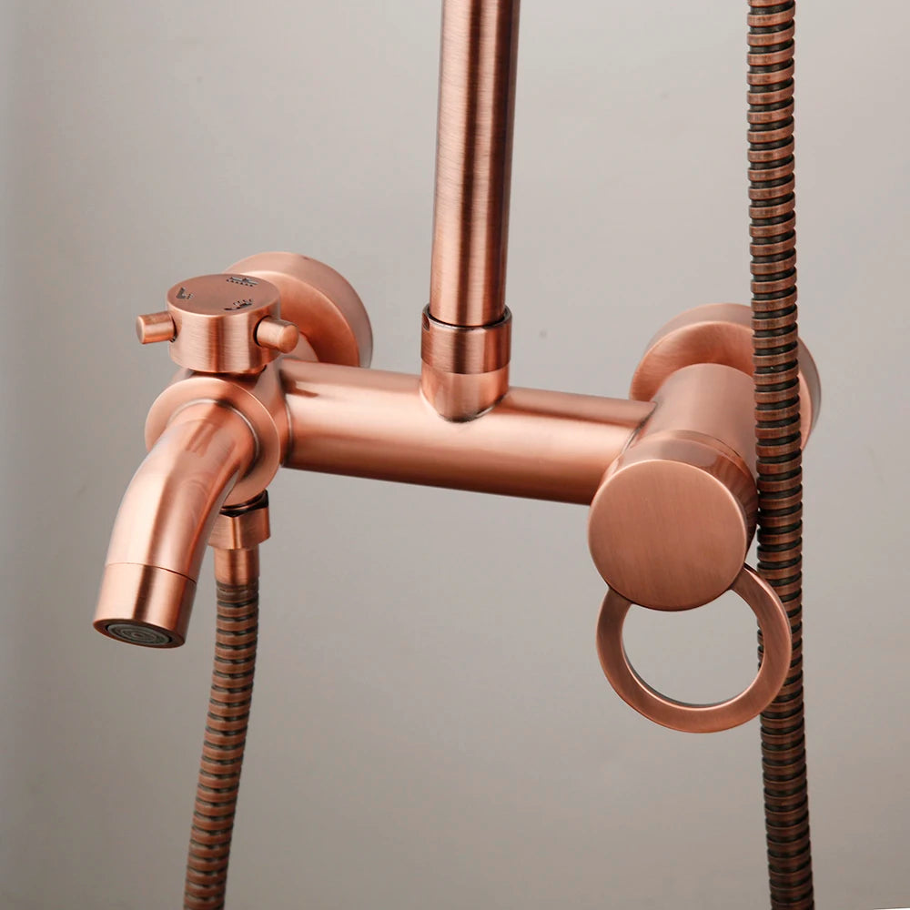 Antique Copper Bathroom Shower Set
