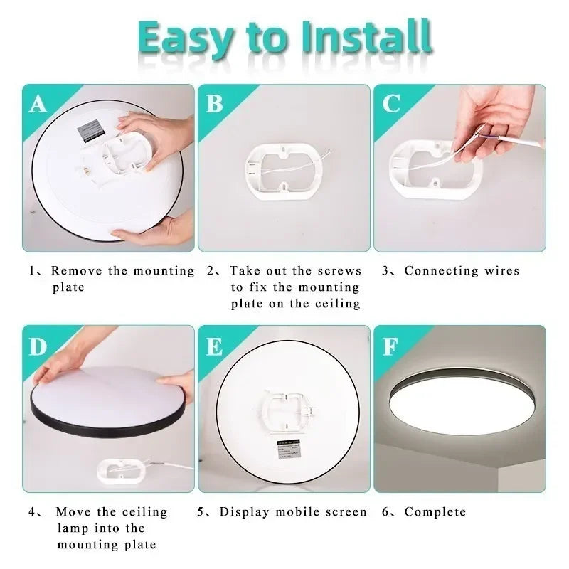 Round Led Ceiling Lights Lustre