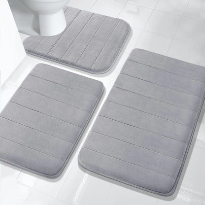 Bath Non Slip Memory Foam Bathroom Soft Rugs