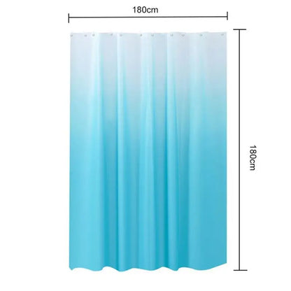 Fashion Plain Color Gradient Shower Curtain Waterproof