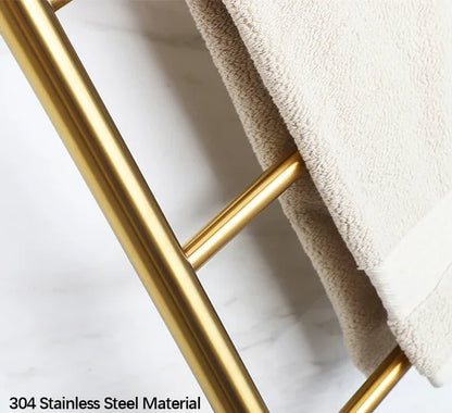 Brushed Gold/Chrome Electric Heated Towel Rail