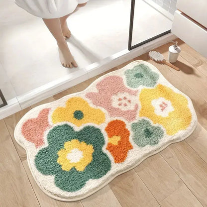 Cute Flower Bathroom Rug