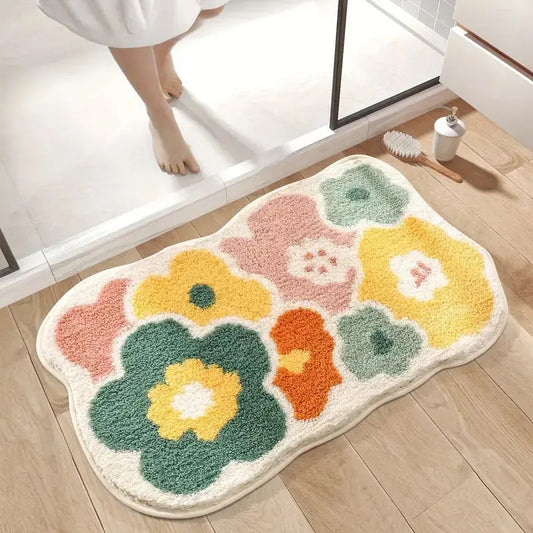 Cute Flower Bathroom Rug