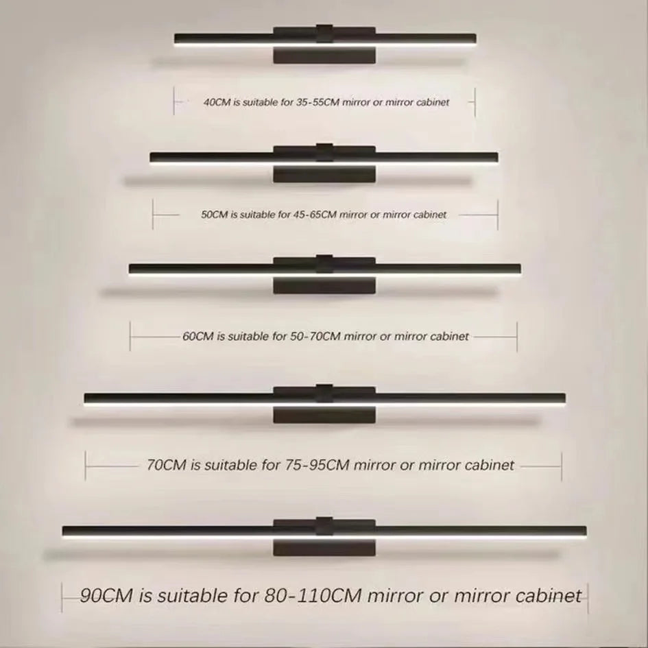 Mirror Headlight led Bathroom Cabinet