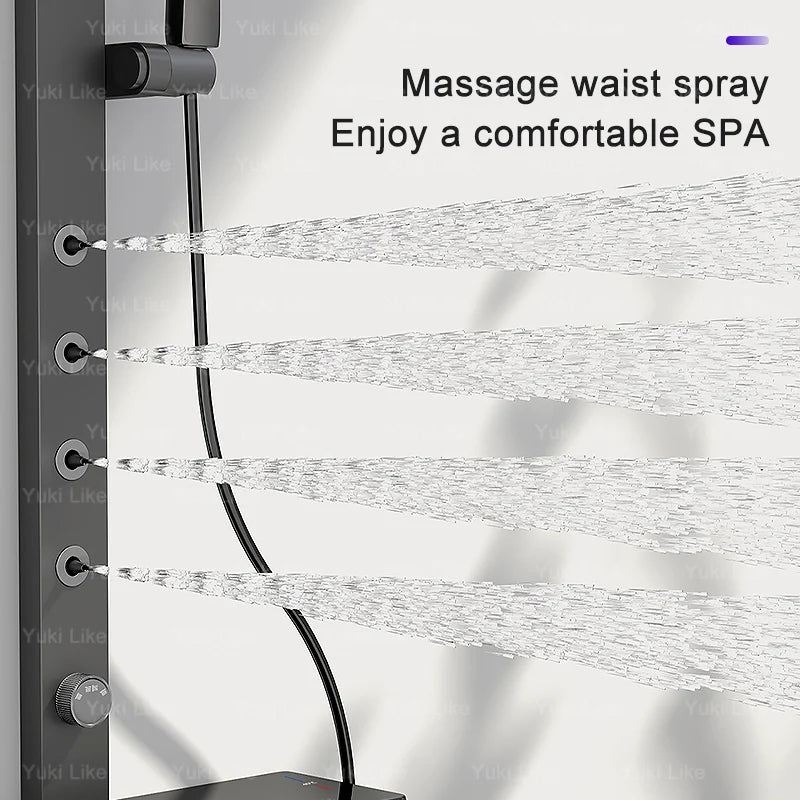 Digital Smart Grey Shower Set