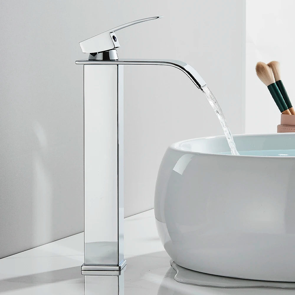 Waterfall Chrome Bathroom Basin Faucet