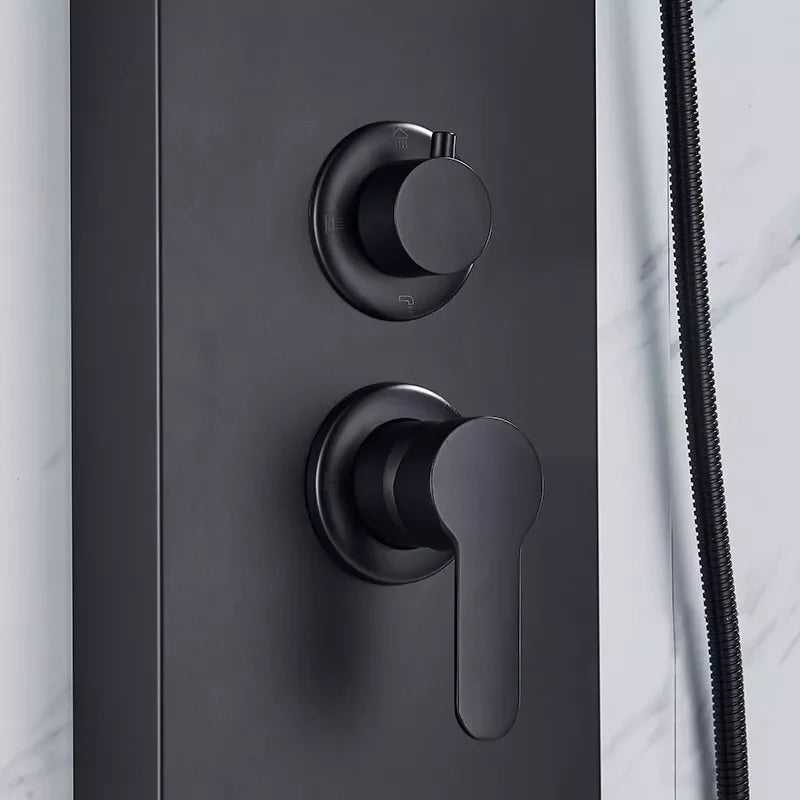 Matte Black LED Shower Panel
