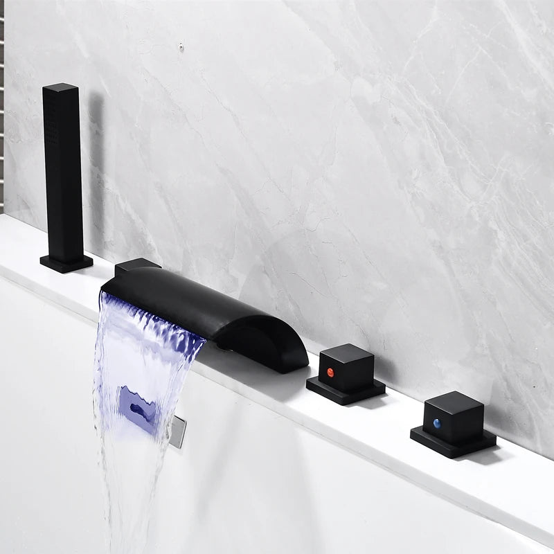 LED Waterfall  Bathtub Faucet
