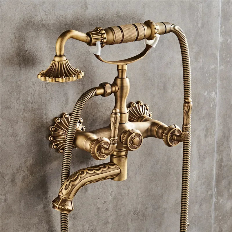 Antique Bathtub Shower Set Wall Mounted