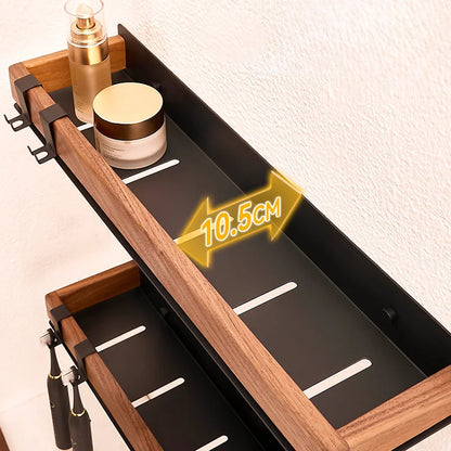 Wood Black Kitchen Shelf Screw installation