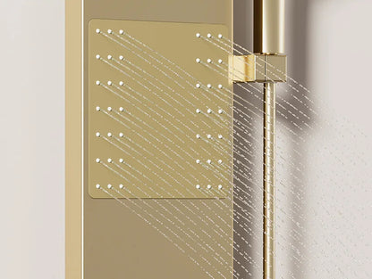 Intelligent digital display, bathroom, shower screen, rain shower set, golden home