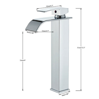 Waterfall Chrome Bathroom Basin Faucet