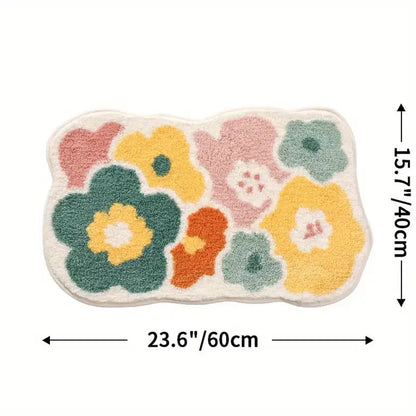 Cute Flower Bathroom Rug