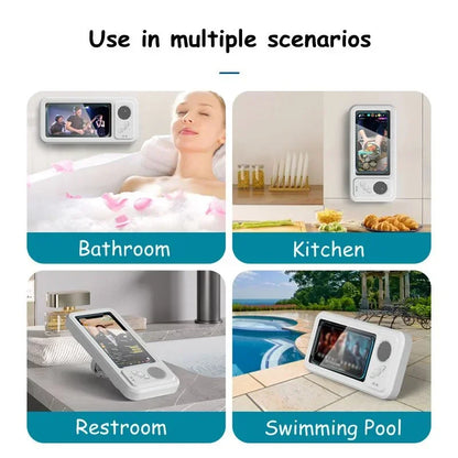Shower Phone Holder with Bluetooth Speaker for Shower Bathroom