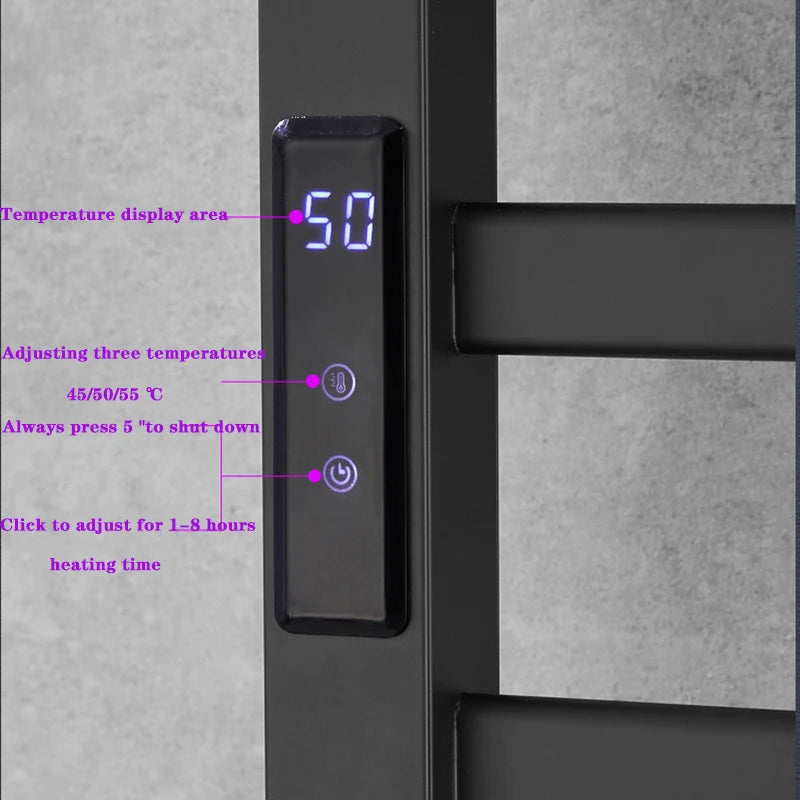 Electric Heating Towel Rack Digital Display