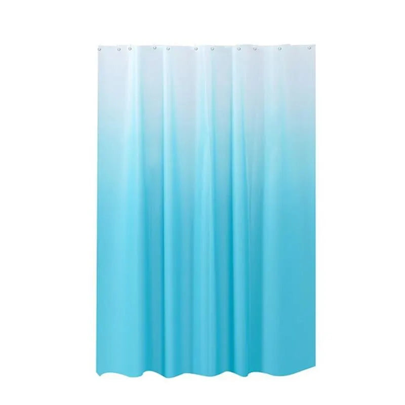 Fashion Plain Color Gradient Shower Curtain Waterproof