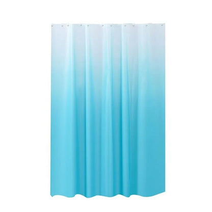 Fashion Plain Color Gradient Shower Curtain Waterproof