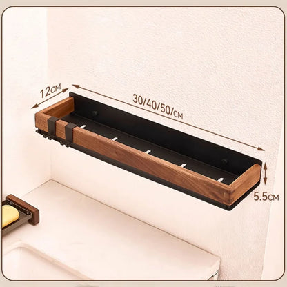 Wood Black Kitchen Shelf Screw installation