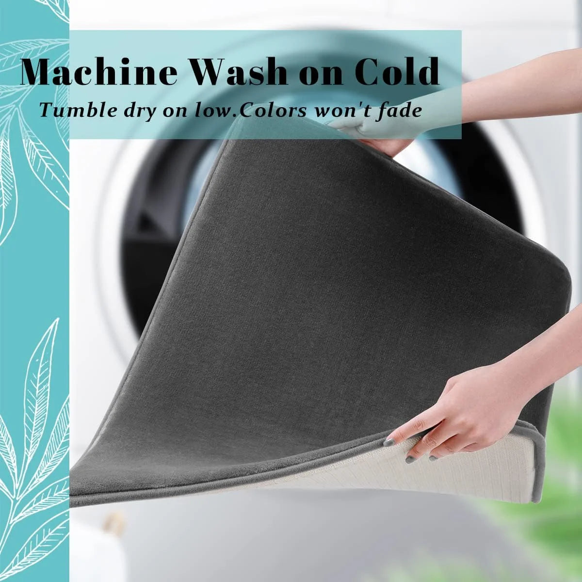 Super anti slip coral velvet bathroom floor mat