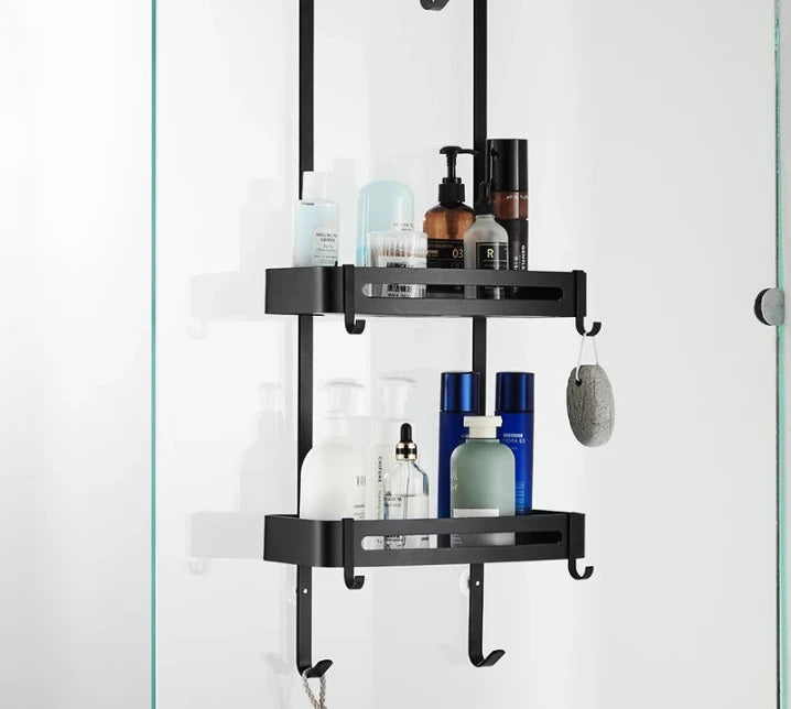 Black Hanging Bath Shelves Bathroom Organizer