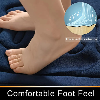 Bathroom anti slip floor flannel mat