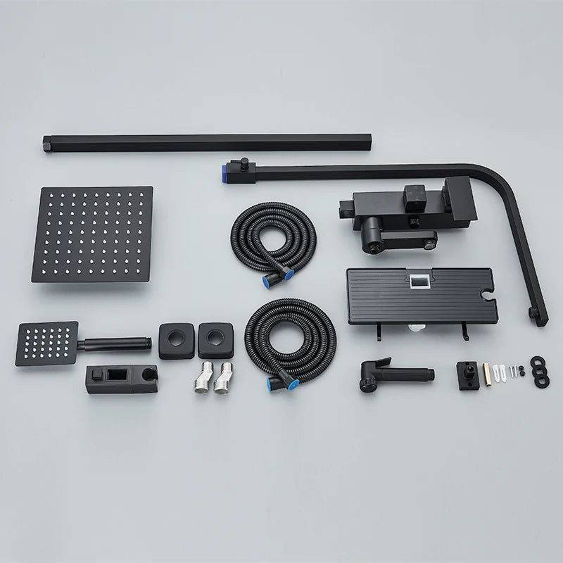 Black Chrome 3/4-way Shower Faucet