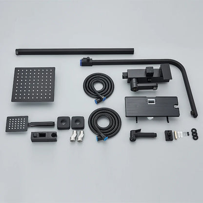 Black Chrome 3/4-way Shower Faucet