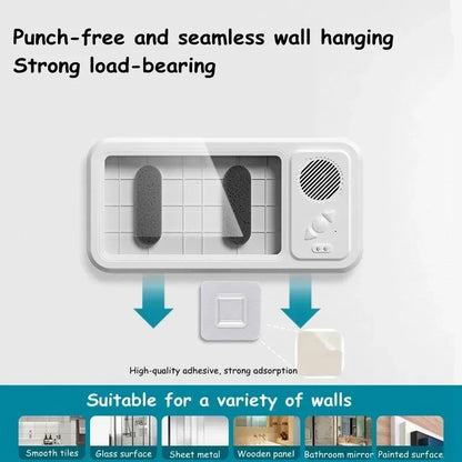 Shower Phone Holder with Bluetooth Speaker for Shower Bathroom