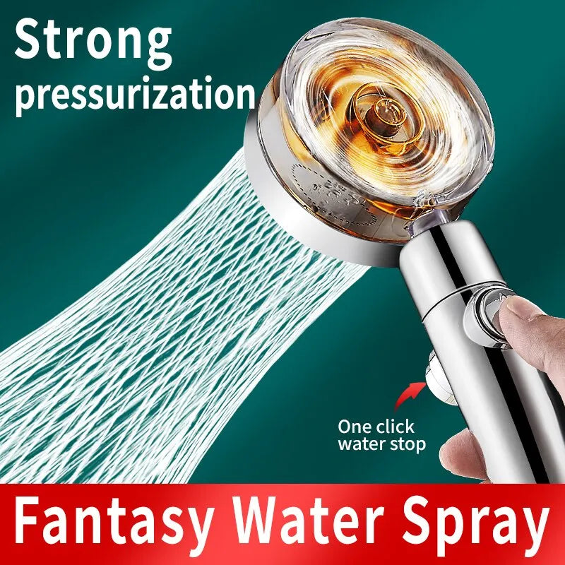 Propeller Shower Head Rainfall High Preassure