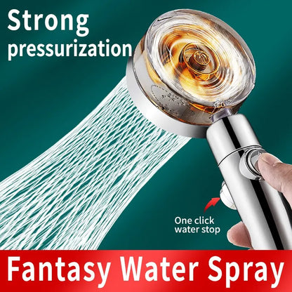 Propeller Shower Head Rainfall High Preassure