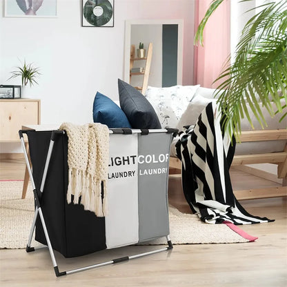 3 Grids Laundry Basket Foldable