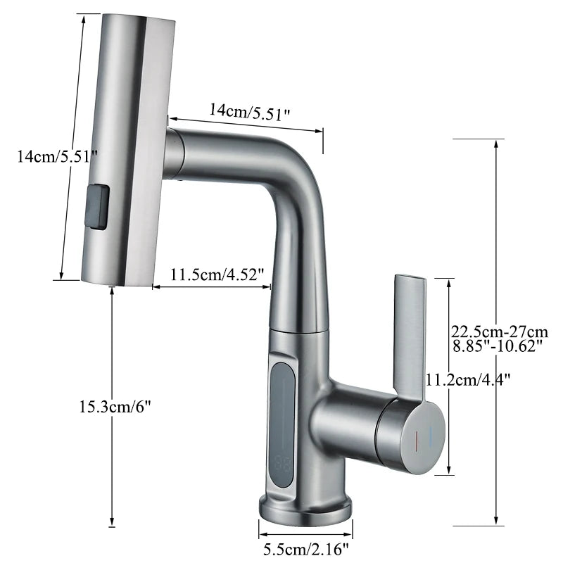 Temperature Digital Display Basin Faucet