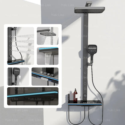 Digital Smart Grey Shower Set