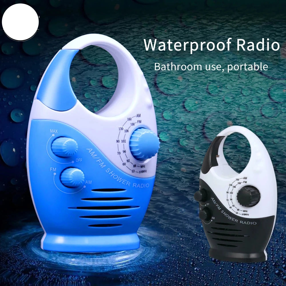 Waterproof Portable FM AM Radio Shower Music Hanging Radio