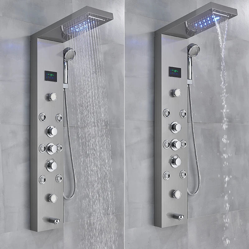 LED Light Bathroom Shower Faucet Set