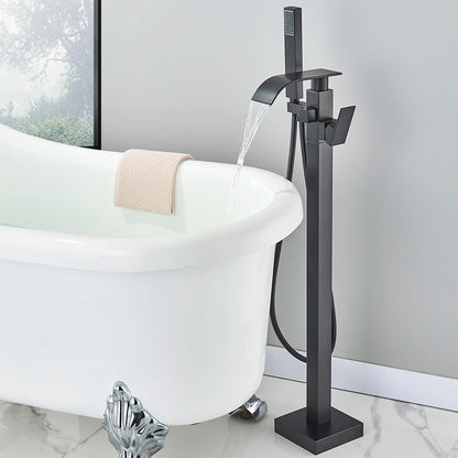 Floor Tub Filler Faucet Brass Bathroom Tub