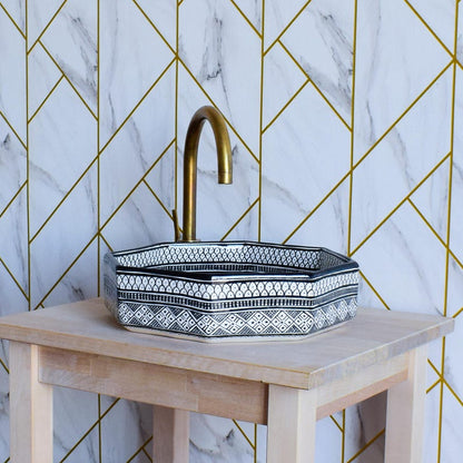 Bathroom Vanity Sink Pottery,Handmade Bathroom Vessel Sink Decor,Ceramic Sink,Moroccan Vasque,Bathroom Equipement Pottery Decor Handmade