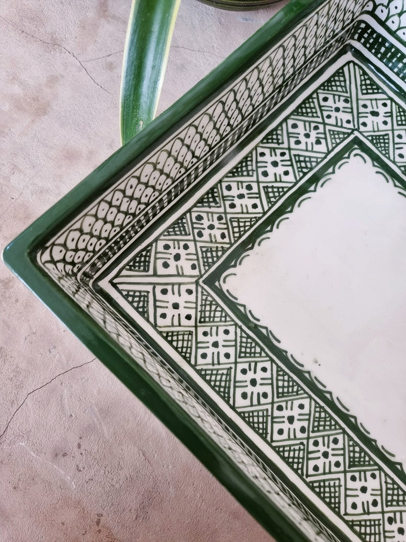 Moroccan washbasin sink, 100% handmade, Fish handpainted, Bathroom decoration, kitchen decor, Green ceramic sink, Free waste and siphone.