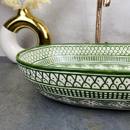 Custom made Oval handcrafted ceramic bathroom vessel Sink - Ivy